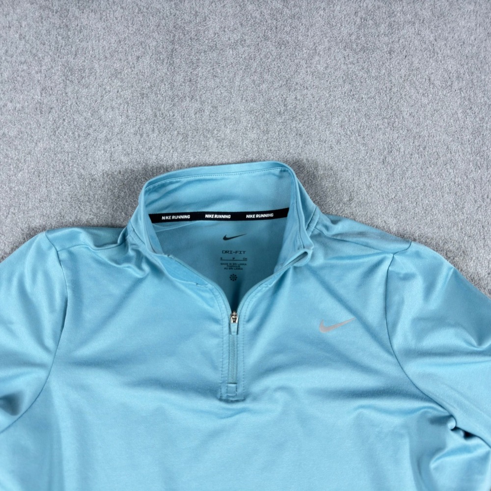 Nike Light Blue Quarter-Zip Cowl/Turtleneck Pullover